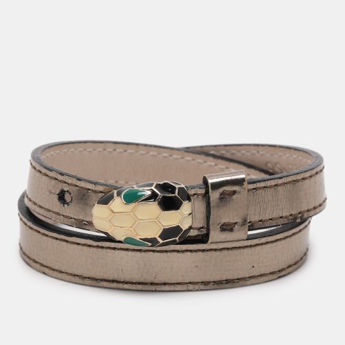 Leather Serpenti Forever Wrap Bracelet - Bvlgari - Modalova