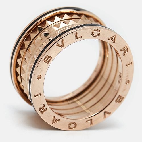 B.Zero1 4-Band Ceramic 18k Rose Ring Size 57 - Bvlgari - Modalova