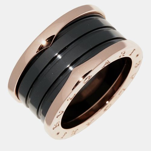 K Gold Black Ceramic B.zero1 4 Band Ring EU 55 - Bvlgari - Modalova