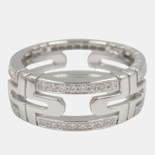 Parentesi Small 18K Gold Diamond Ring EU54 - Bvlgari - Modalova