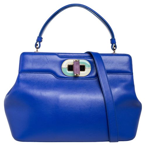 Leather Isabella Rossellini Top Handle Bag - Bvlgari - Modalova