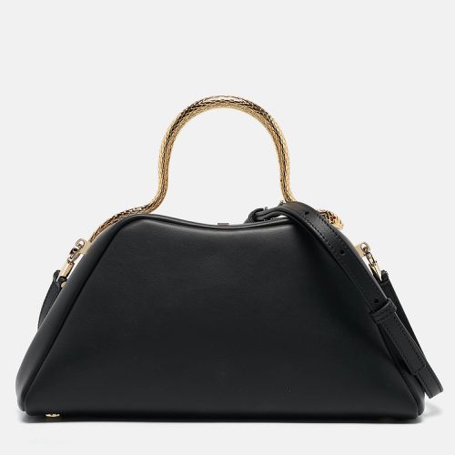 Leather Serpentine Top Handle Bag - Bvlgari - Modalova