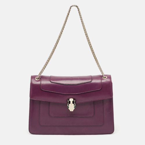 Leather Medium Serpenti Forever Shoulder Bag - Bvlgari - Modalova