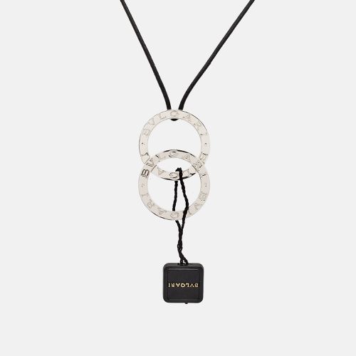 Fortuna Grande Sterling Pendant Black Cord Necklace - Bvlgari - Modalova