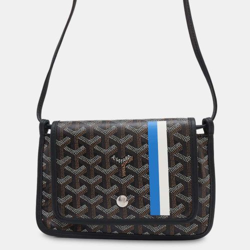 Blue/White PVC Coated Canvas Calf Leather Plumet Pouch Wallet - Goyard - Modalova