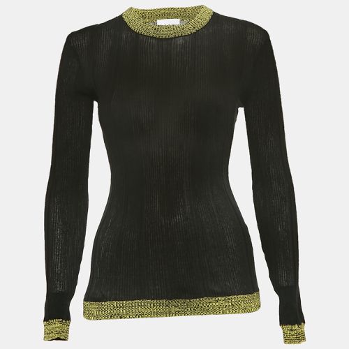 Textured Rib Knit Crew Neck Jumper S - Ganni - Modalova