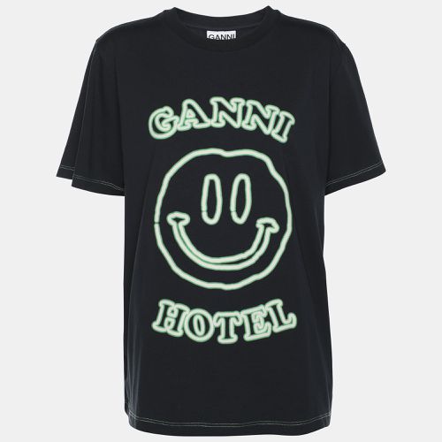 Ganni Black Cotton Hotel T-Shirt L - Ganni - Modalova