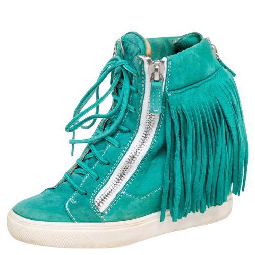 Suede High Top Wedge Sneakers Size 37 - Giuseppe Zanotti - Modalova