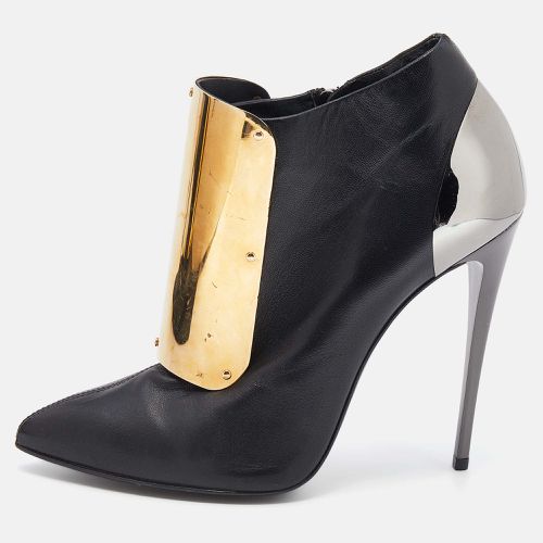 Leather Velcro Shielded Ankle Booties Size 38 - Giuseppe Zanotti - Modalova