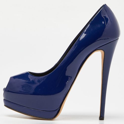 Patent Leather Peep Toe Platform Pumps Size 37.5 - Giuseppe Zanotti - Modalova