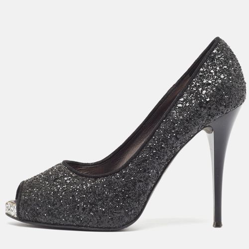 Glitter Platform Peep Toe Pumps Size 37.5 - Giuseppe Zanotti - Modalova