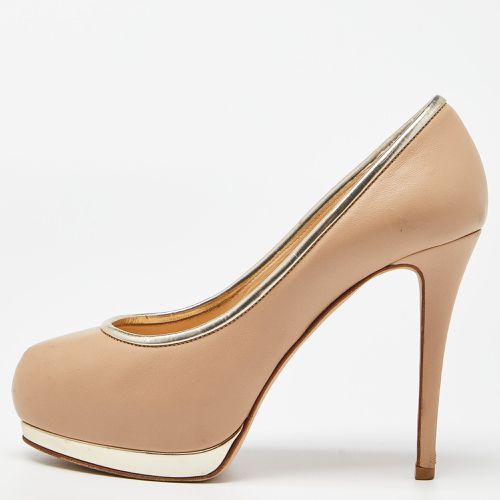 Leather Platform Round Toe Pumps Size 36 - Giuseppe Zanotti - Modalova