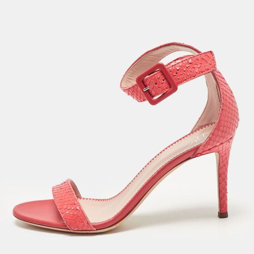 Peach Embossed Snakeskin Neyla Sandals Size 36 - Giuseppe Zanotti - Modalova