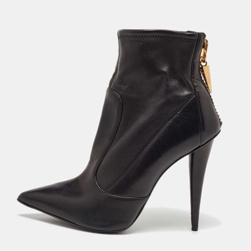 Leather Shark Tooth Pointed Toe Ankle Boots Size 37 - Giuseppe Zanotti - Modalova