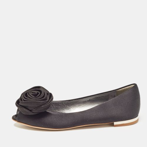 Satin Flower Applique Ballet Flats Size 36 - Giuseppe Zanotti - Modalova