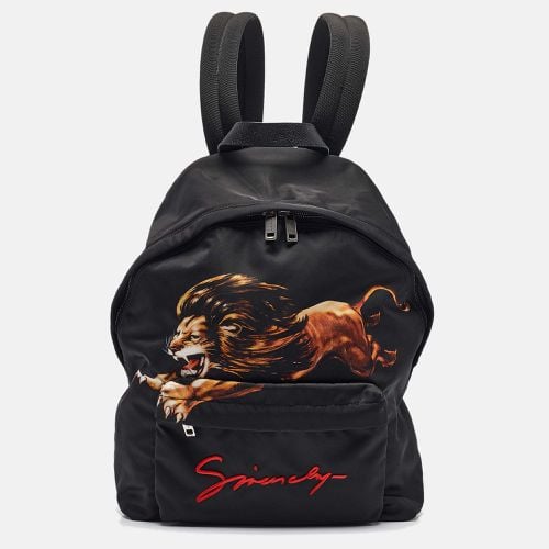 Leather and Nylon Lion Print Backpack - Givenchy - Modalova