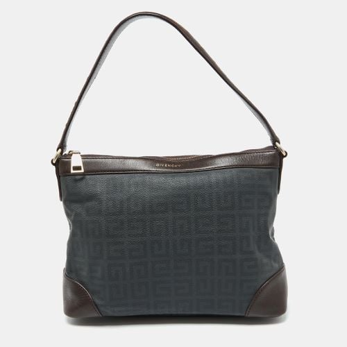 Dark Brown Monogram Coated Canvas and Leather Hobo - Givenchy - Modalova