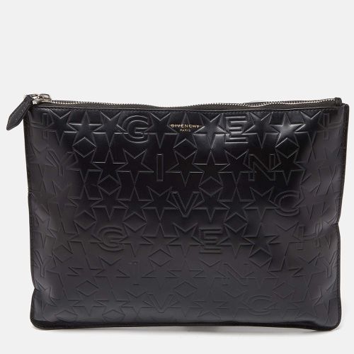 Star Embossed Leather Zip Clutch - Givenchy - Modalova