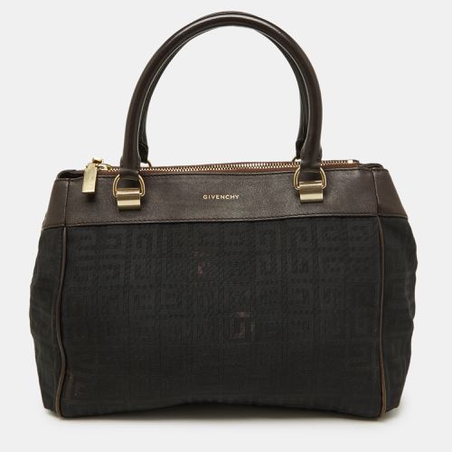 Black Monogram Canvas and Leather Double Zip Tote - Givenchy - Modalova