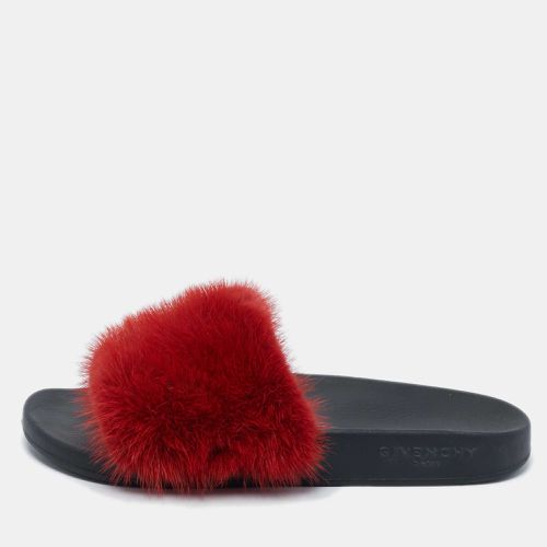 Mink Fur Flat Slides Size 39 - Givenchy - Modalova