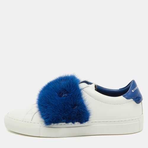 Blue Leather and Mink Fur Urban Street Slip On Sneakers Size 37 - Givenchy - Modalova