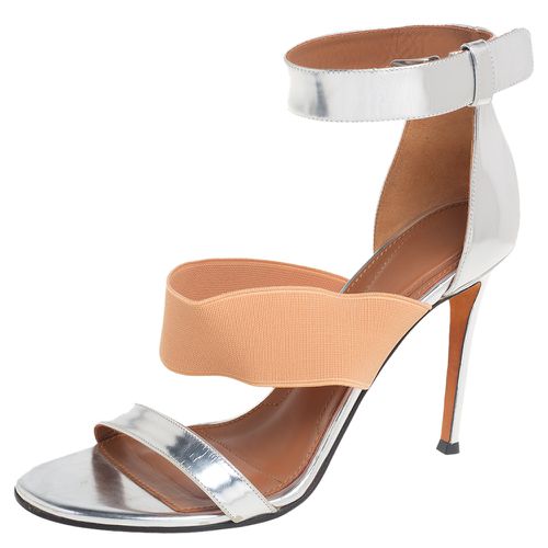 Foil Leather And Fabric Ankle Cuff Sandals Size 39 - Givenchy - Modalova