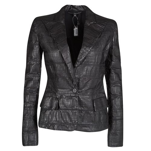 Grass Snake Leather Jacket S - Gianfranco Ferre - Modalova