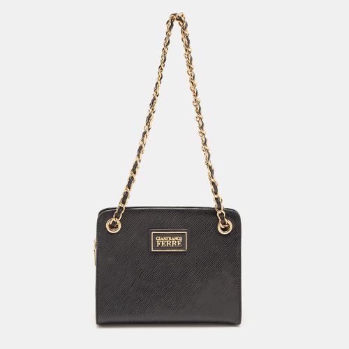 Patent Leather Chain Shoulder Bag - Gianfranco Ferre - Modalova