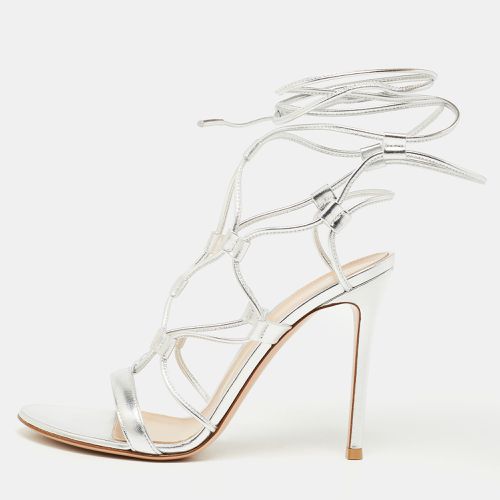 Leather Giza Ankle Wrap Sandals Size 38.5 - Gianvito Rossi - Modalova