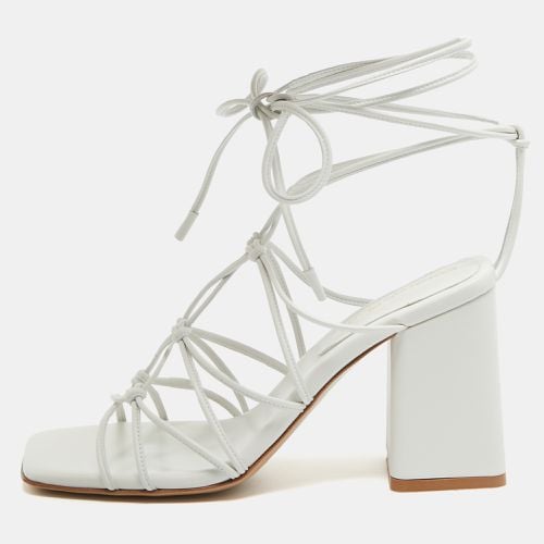 Leather Minas Ankle Wrap Sandals Size 37 - Gianvito Rossi - Modalova