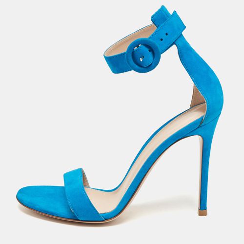 Suede Portofino Ankle Strap Sandals Size 38 - Gianvito Rossi - Modalova