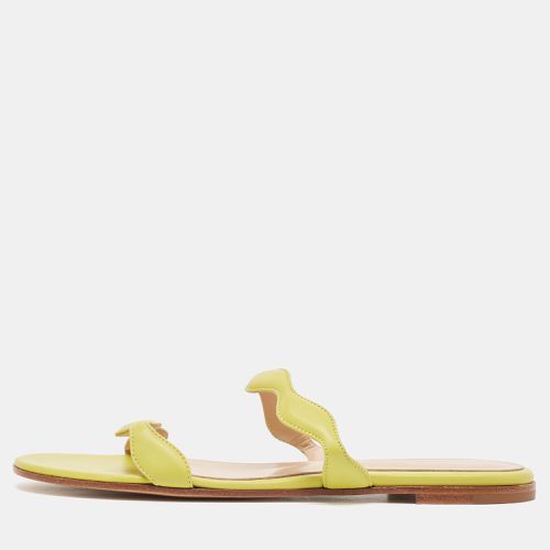 Leather Wavy Flat Slides Size 38 - Gianvito Rossi - Modalova