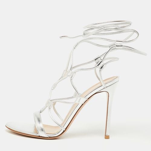 Leather Giza Ankle Wrap Sandals Size 39.5 - Gianvito Rossi - Modalova