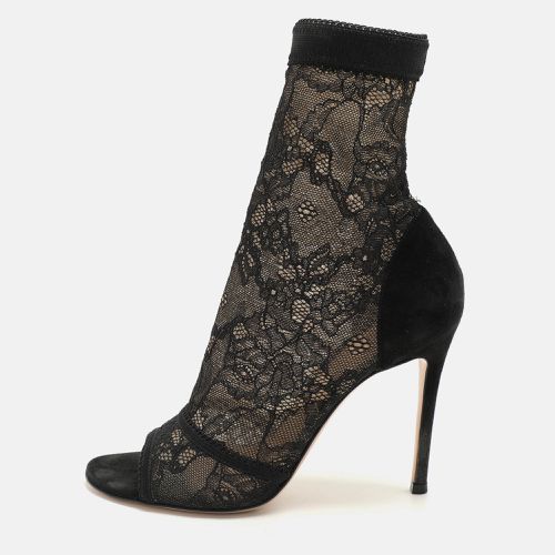 Stretch Lace/Mesh Ankle Boots Size 37.5 - Gianvito Rossi - Modalova