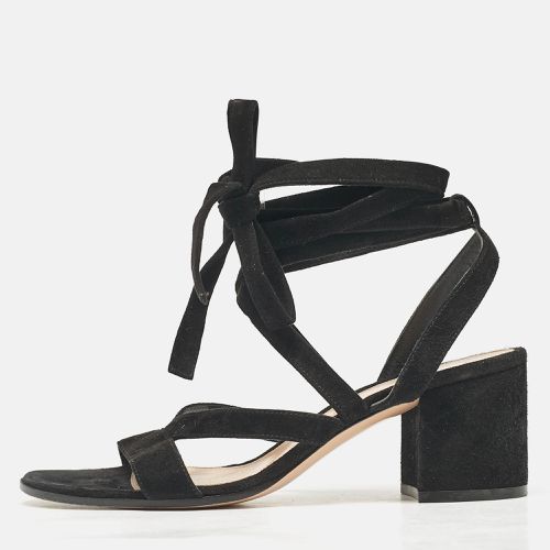 Suede Janis Ankle Wrap Sandals Size 37.5 - Gianvito Rossi - Modalova