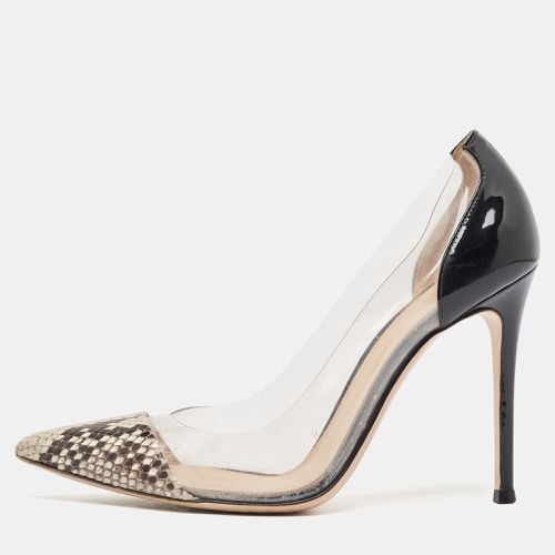 Multicolor Python Leather and PVC Plexi Pumps Size 38 - Gianvito Rossi - Modalova