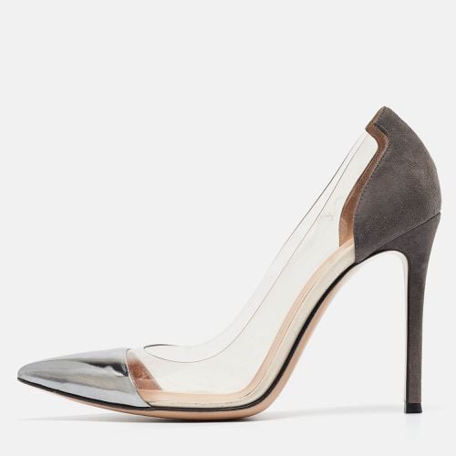 Tricolor Suede and PVC Plexi Pumps Size 38 - Gianvito Rossi - Modalova