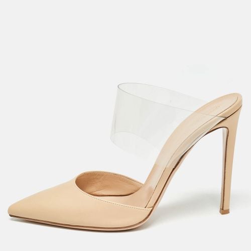 Transparent Leather and PVC Virtua Pointed Toe Mules Size 40.5 - Gianvito Rossi - Modalova