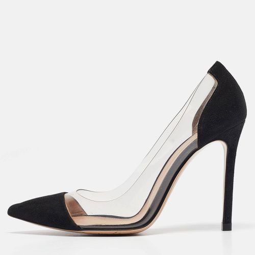 Suede and PVC Plexi Pumps Size 38.5 - Gianvito Rossi - Modalova