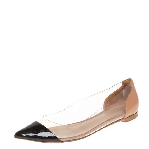 PVC and Patent Leather Plexi Pointed Toe Ballet Flats Size 37.5 - Gianvito Rossi - Modalova