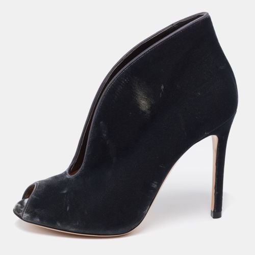 Velvet Vamp Peep-Toe Booties Size 35.5 - Gianvito Rossi - Modalova