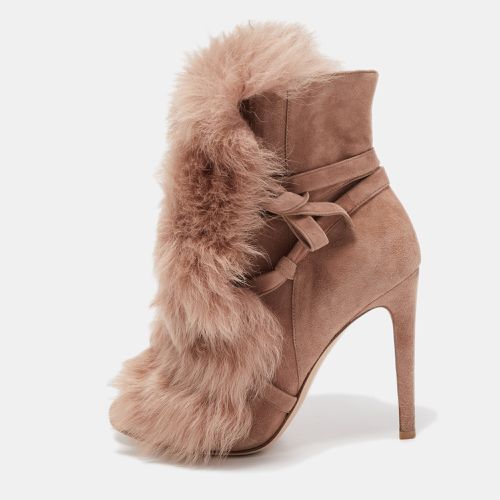 Suede Moritz Shearling Ankle Boots Size 37 - Gianvito Rossi - Modalova