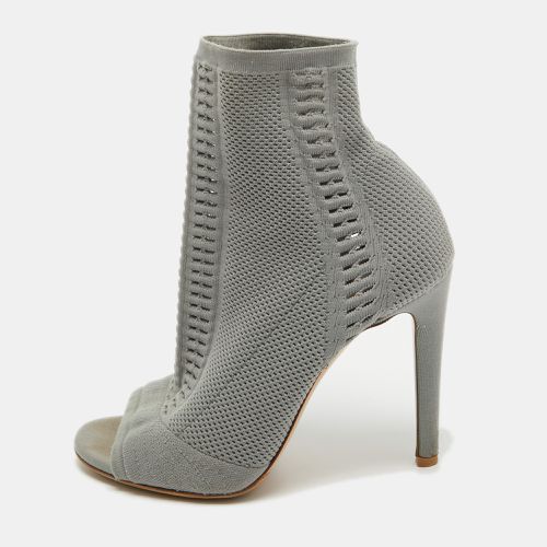 Knit Fabric Open Toe Ankle Boots Size 38 - Gianvito Rossi - Modalova