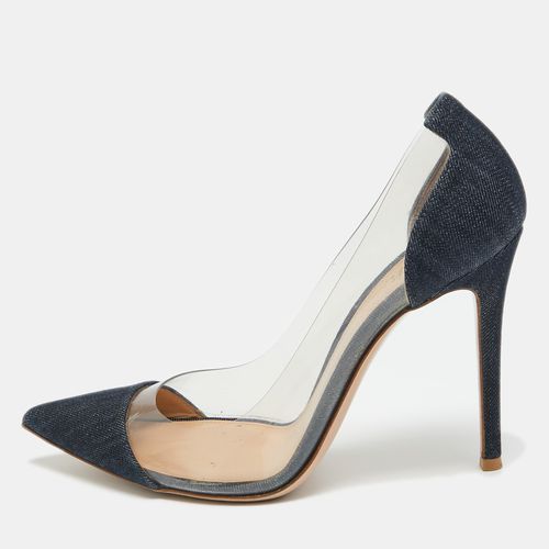 Denim and PVC Plexi Pumps Size 38.5 - Gianvito Rossi - Modalova