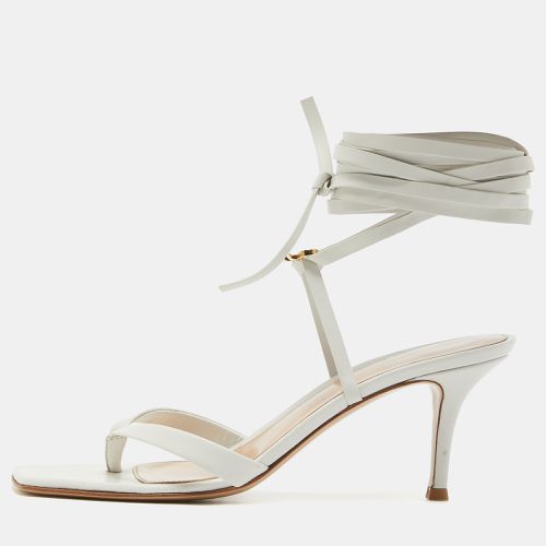 Leather Ankle Wrap Sandals Size 38 - Gianvito Rossi - Modalova