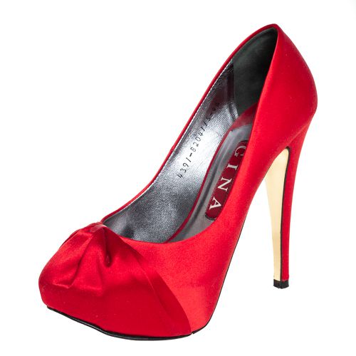 Satin Platform Pumps Size 37.5 - Gina - Modalova