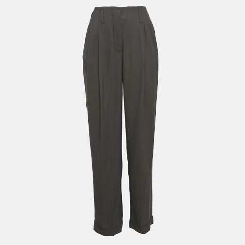 Herringbone Pleated Trousers S - Giorgio Armani - Modalova