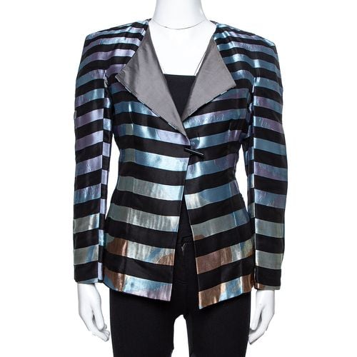 Striped Jacquard Toggle Button Jacket S - Giorgio Armani - Modalova