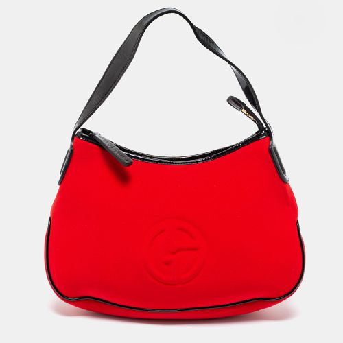 Neoprene And Patent Leather Hobo Bag - Giorgio Armani - Modalova