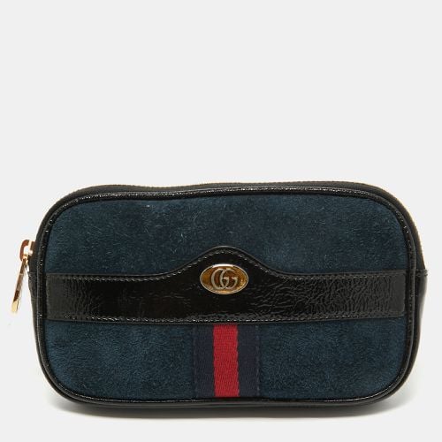 Black/Navy Suede and Patent Leather Ophidia Belt Bag - Gucci - Modalova